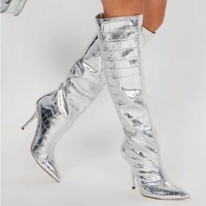 Fashion Nova Metallic Boots